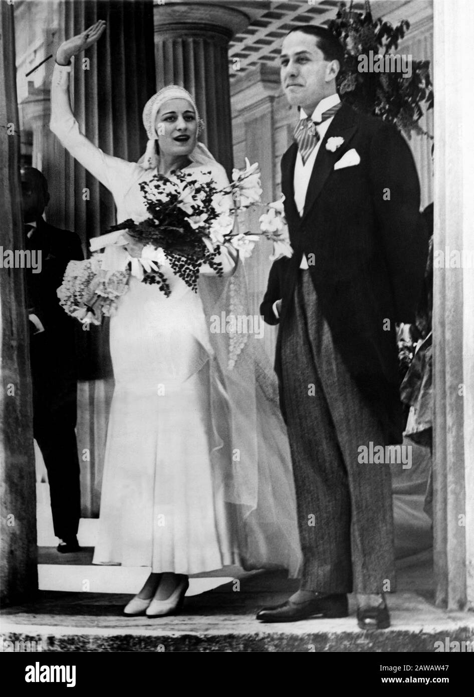 1930 , 24 aprile , ROMA , ITALIA : Contessa EDDA CIANO ( 1910 - 1995 ) , figlia di 19 anni del dittatore italiano Duce, Benito MUSSOLINI marr Foto Stock