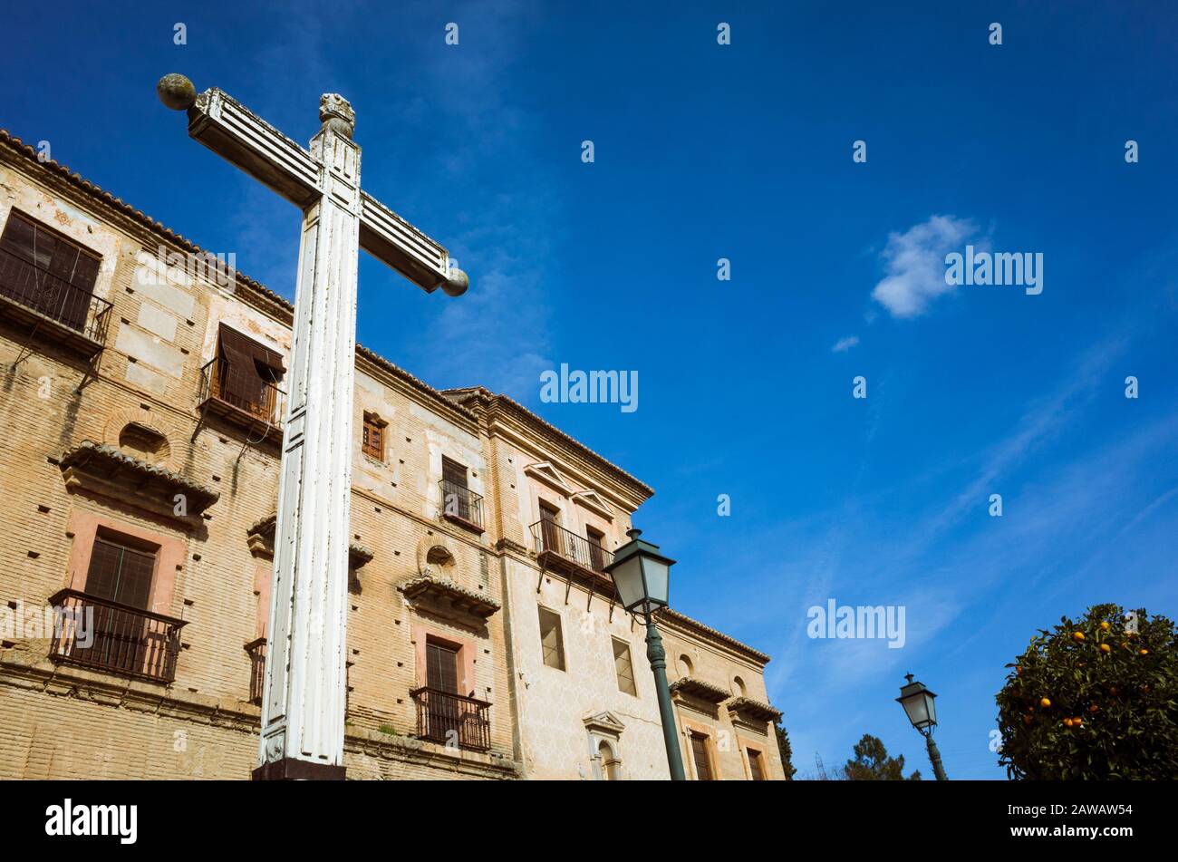 Granada, Spagna : Abbazia di Sacromonte costruita nel 17th secolo nel luogo in cui le presunte reliquie dei primi martiri cristiani e evangelizzatori di Foto Stock