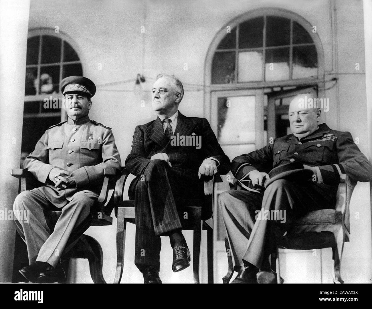 1943 , novembre , TEHERAN . Iran : la Conferenza Teheran, tenutasi tra il 28 novembre e il 1° dicembre 1943 , fu l'incontro dei capi della seconda guerra mondiale Foto Stock