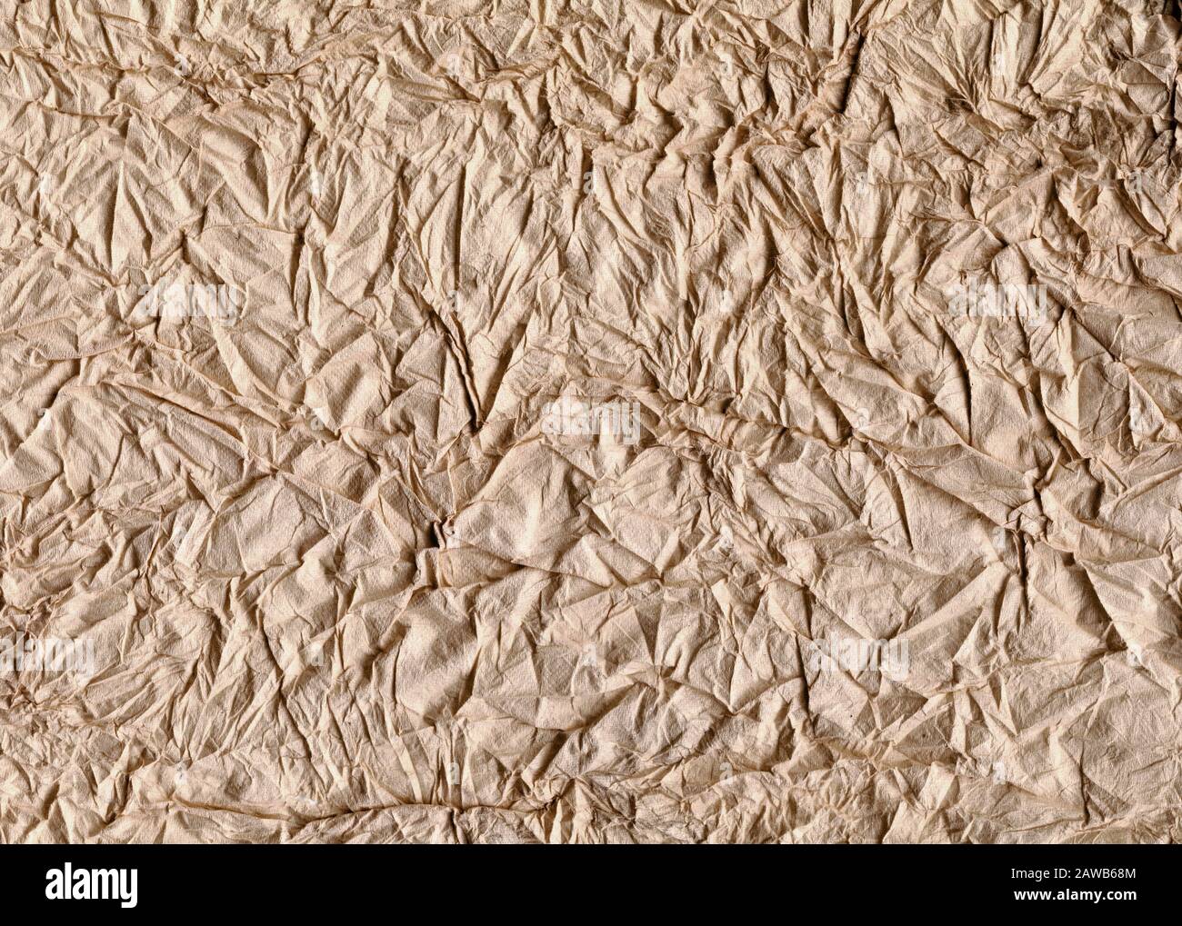 Tessuto sbriciolato, carta ruvida riciclata materiale texture per grafica 3D e sfondo Foto Stock