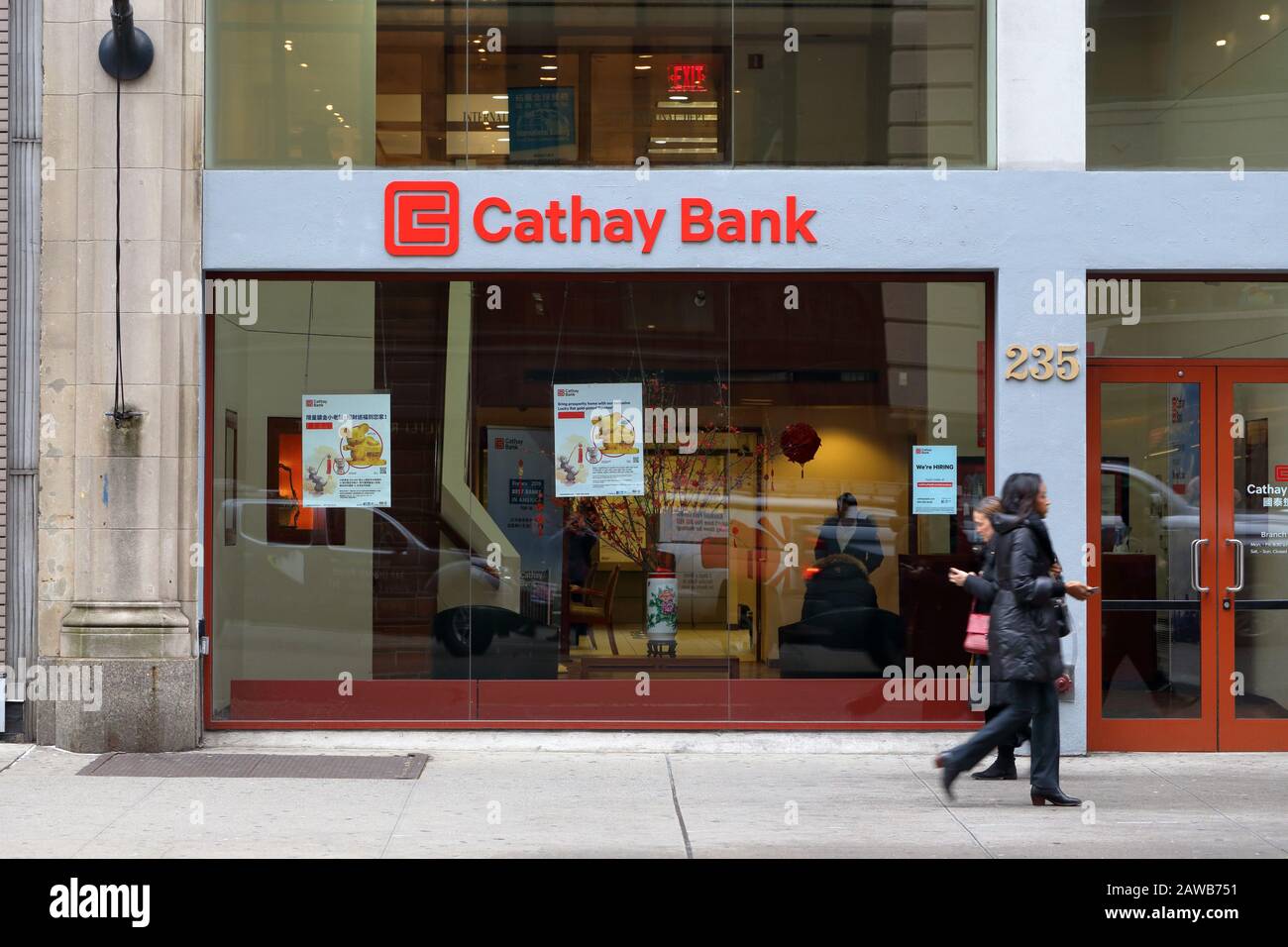 Cathay Bank, 235 Fifth Avenue, New York. Foto del negozio di New York di una banca cinese americana nel quartiere Nomad di Manhattan. Foto Stock
