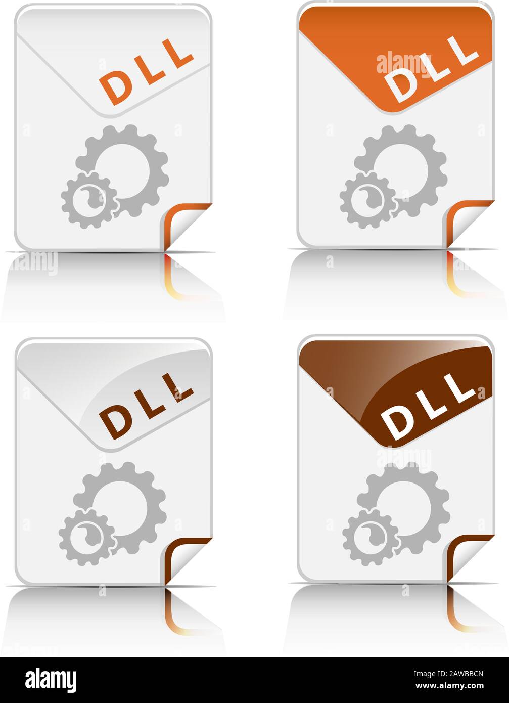 Design creativo e moderno dell'icona del tipo di file Illustrazione Vettoriale