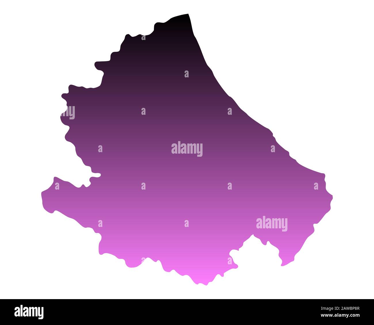 Mappa di Abruzzo Foto Stock