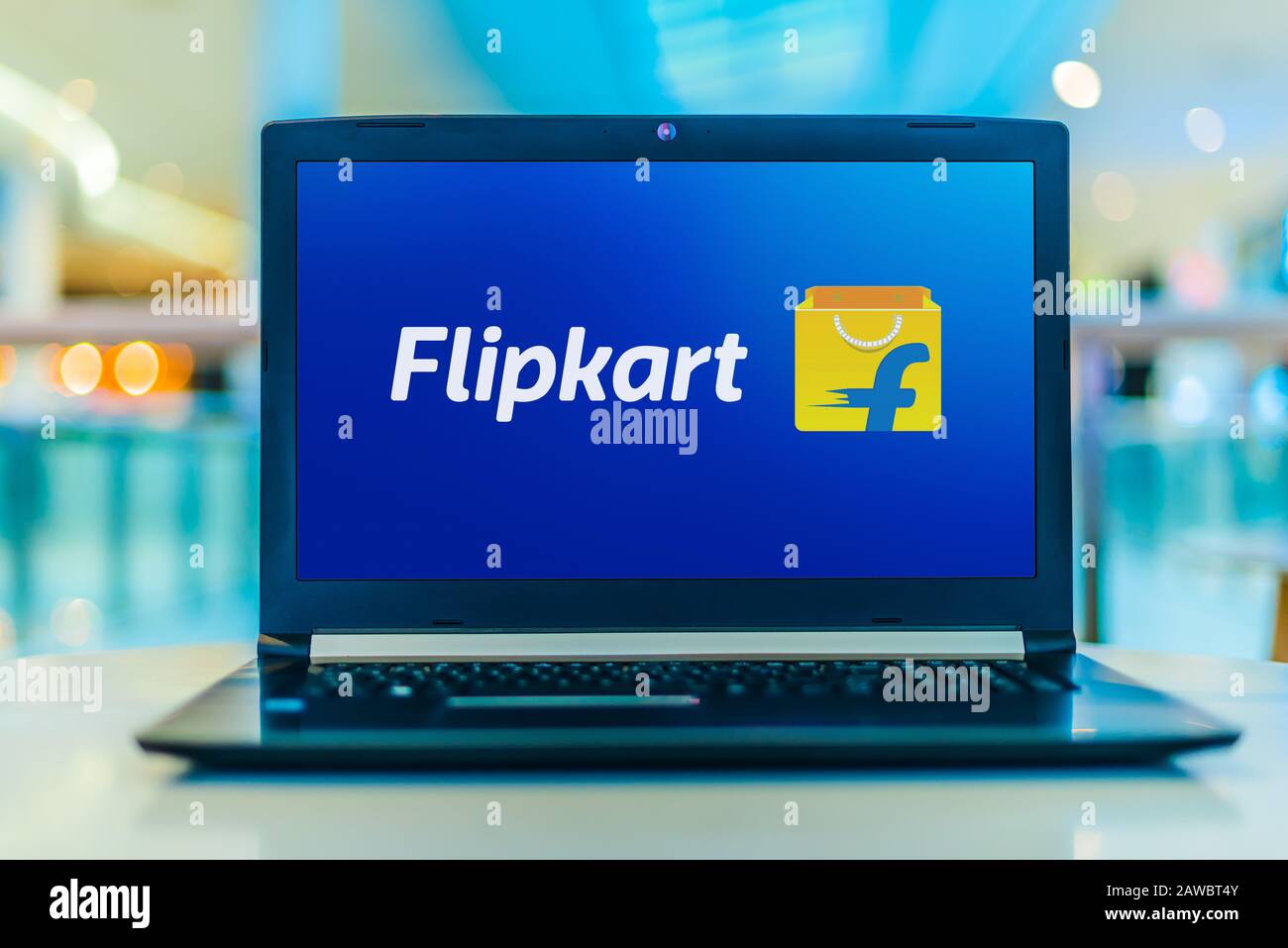 Poznan, POL - 30 GENNAIO 2020: Computer portatile con logo di Flipkart, una società indiana di e-commerce con sede a Bengaluru, India Foto Stock