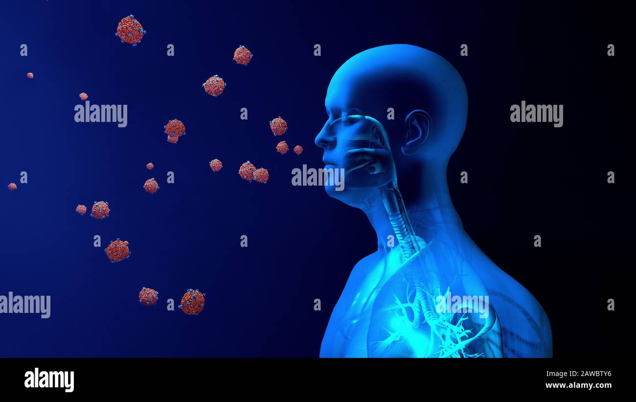 Infezione da coronavirus, illustrazione concettuale Foto Stock