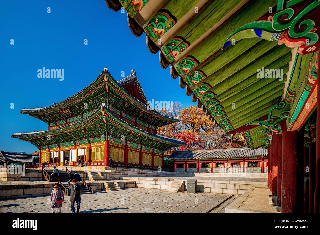 Palazzo di Changdeokgung a Seul, Corea del Sud Foto Stock