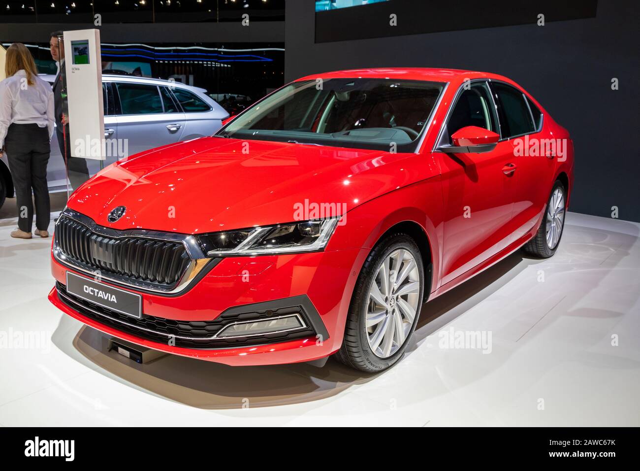 Bruxelles - 9 GENNAIO 2020: Il nuovo modello di auto Skoda Octavia è stato presentato al Motor Show di Bruxelles Autosalon 2020. Foto Stock