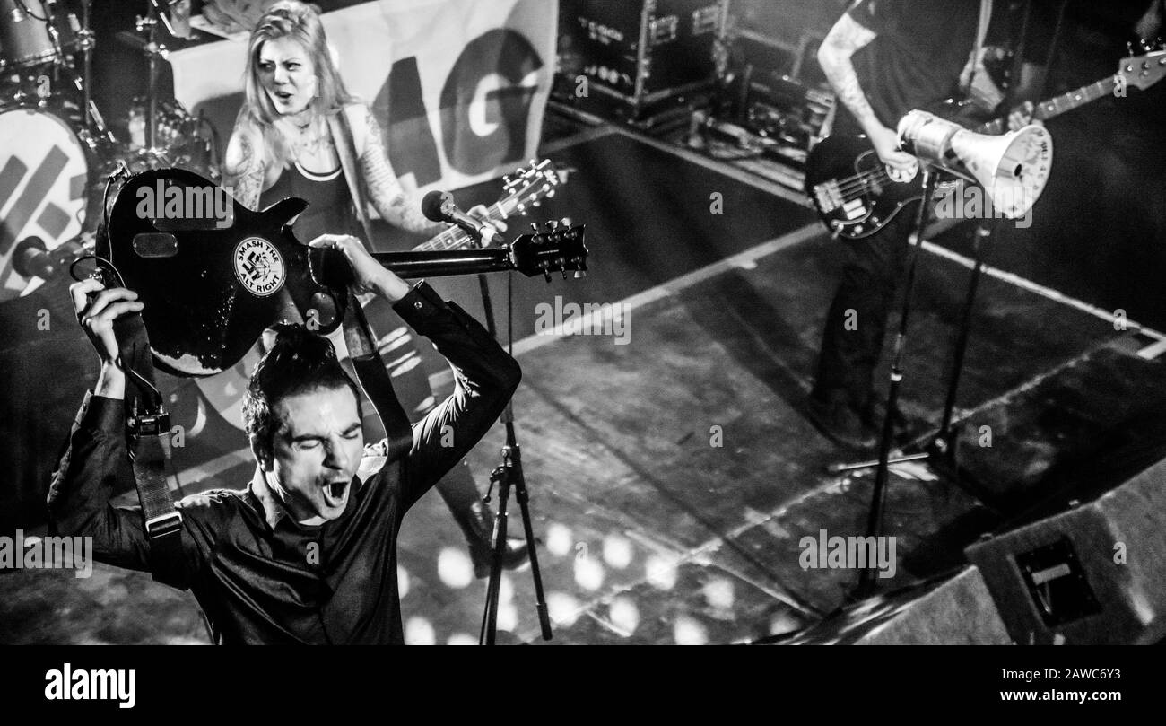 Anti-Flag, The Garage, Glasgow, 7 Febbraio 2020 - © Allan Maxwell Foto Stock