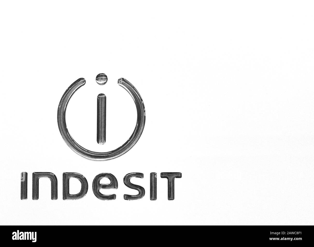 Il logo Indesit corp, ritaglio isolato 255 Foto Stock