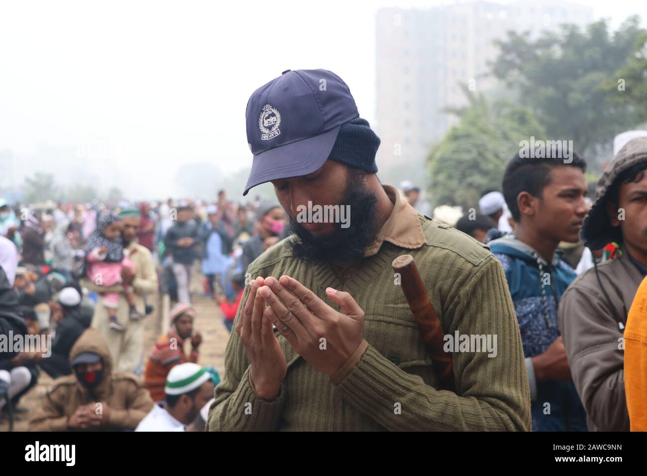 Jan12 2020 - Gazipur, dhaka Bangladesh - la prima fase della Bishwa Ijtema, la seconda più grande congregazione dei musulmani, si concluse oggi come te Foto Stock