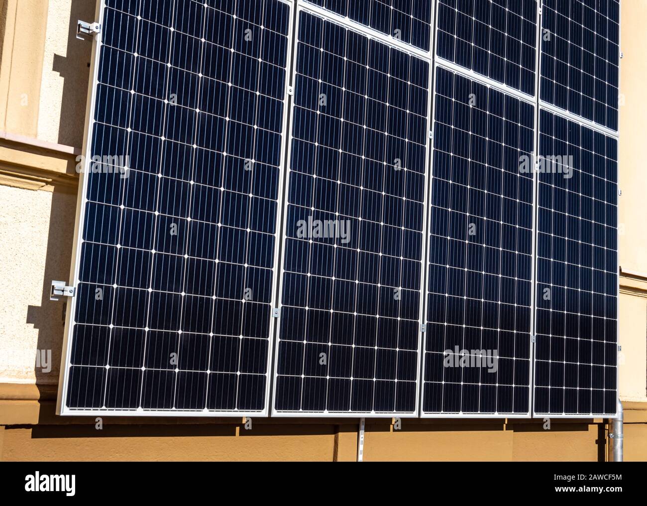 Pannello di disegno di industria solare di un sistema fotovoltaico Foto Stock