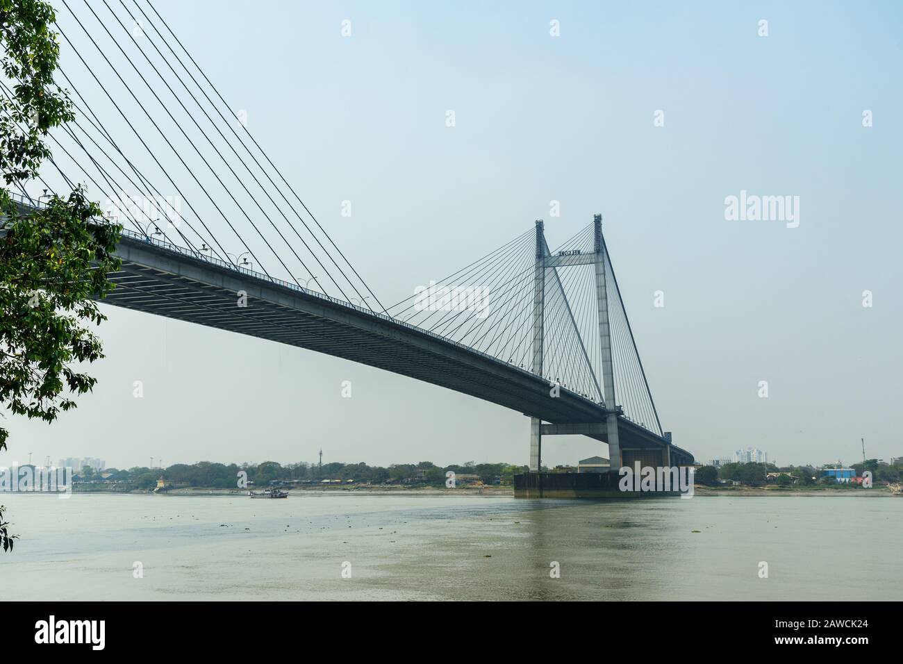 Vista del ponte Vidyasagar. Calcutta. India Foto Stock