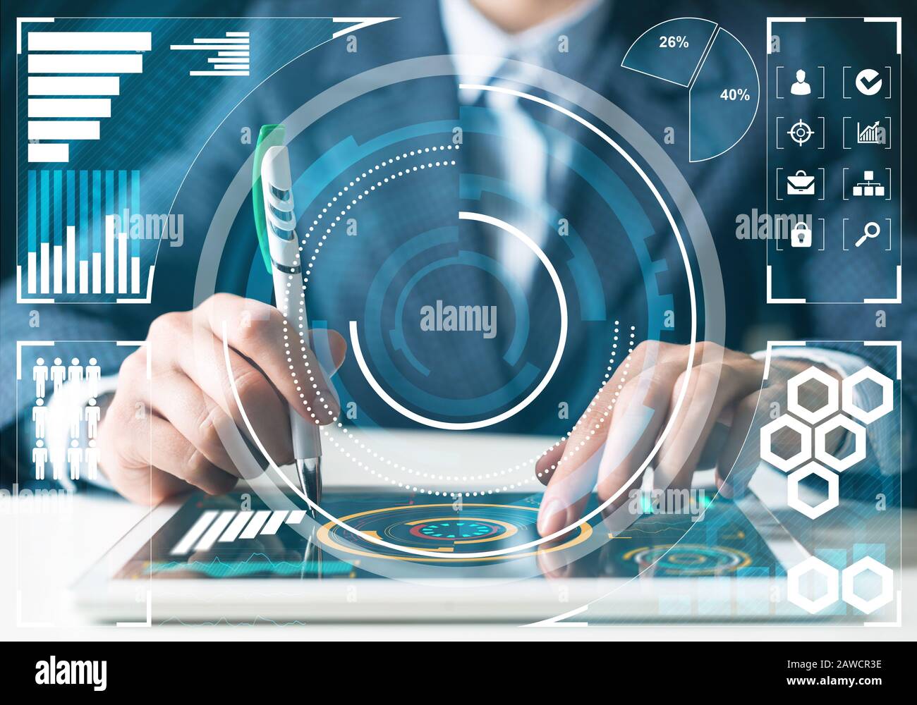 Analisi del business e del mercato azionario analisi Foto Stock