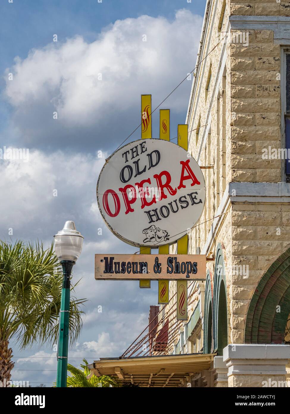 Storico Distretto elencato nel Registro Nazionale dei luoghi storici in antica città commerciale di Arcadia Florida. Foto Stock