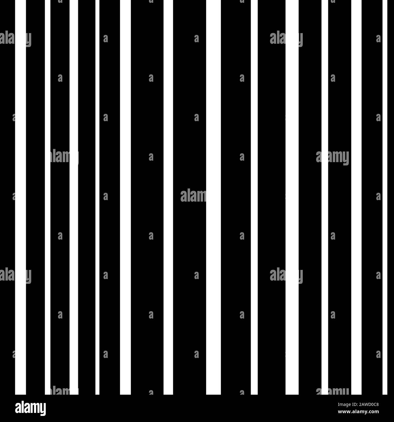 Linee vettoriali wallpaper. Bianco e nero strisce verticali sullo sfondo astratto. Modello senza cuciture con geometrica asimmetrica ornamento. Carta digitale per Illustrazione Vettoriale