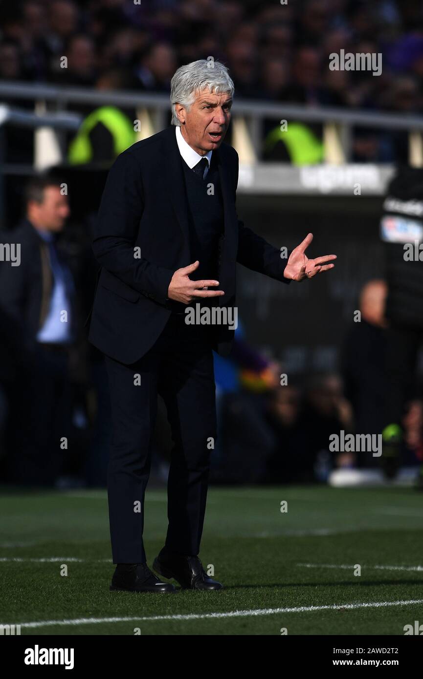 Firenze, Italia, 08th Feb 2020, gian piero gasperini allenatore di atalanta durante la Fiorentina vs Atalanta - campionato italiano A partita di calcio - Credit: LPS/Matteo Papini/Alamy Live News Foto Stock