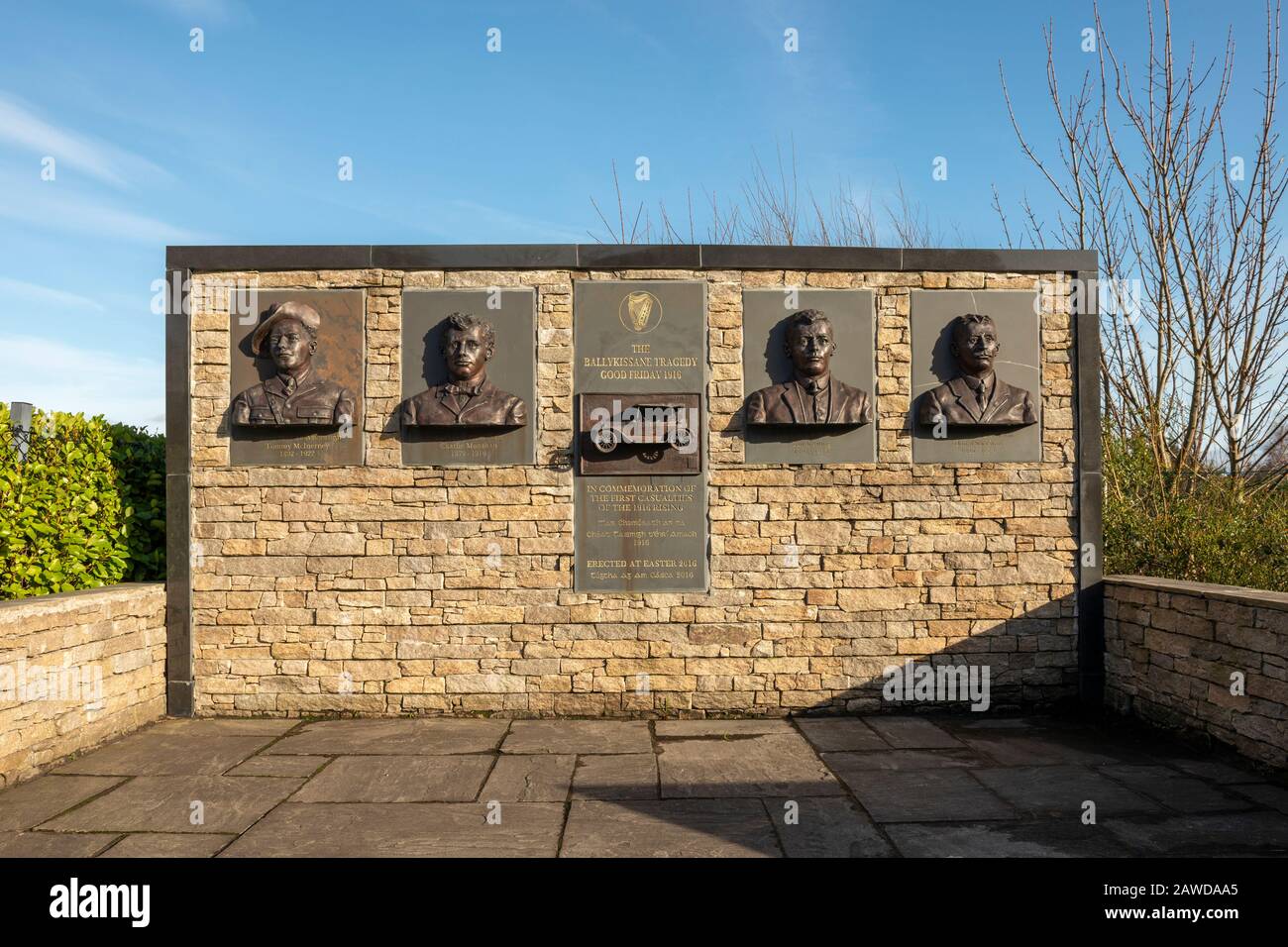 Monumento commemorativo della tragedia di Ballykissane per 1916 volontari in ascesa hanno perso la vita a Killorglin, nella contea di Kerry, Irlanda Foto Stock