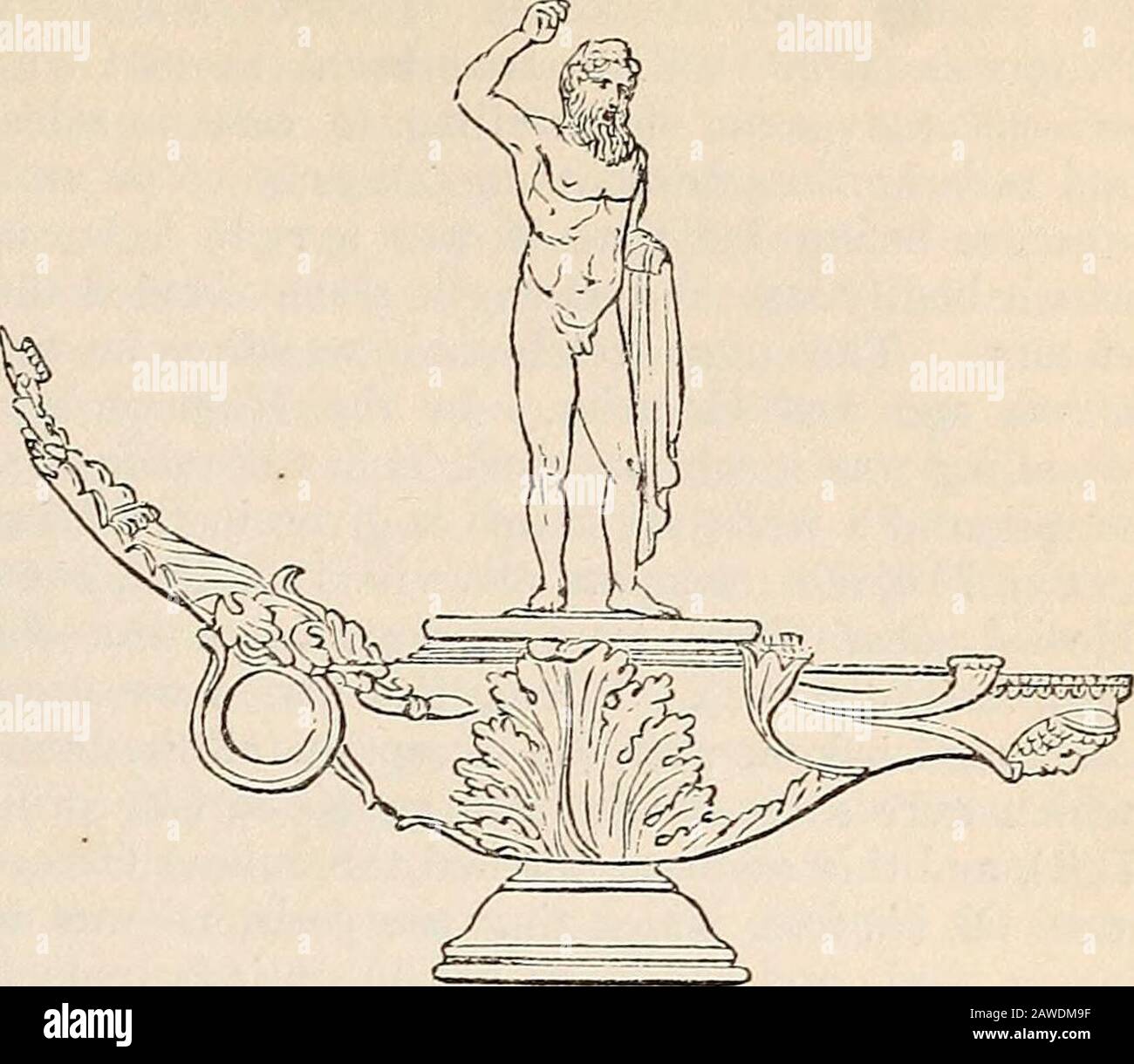 Un dizionario di antichità greche e romane.. . Il taglio di legno  successivo, preso dallo stesso lavoro (vol. I. pi. 10), rappresenta una  delle lampade più belle in bronzo che è stata
