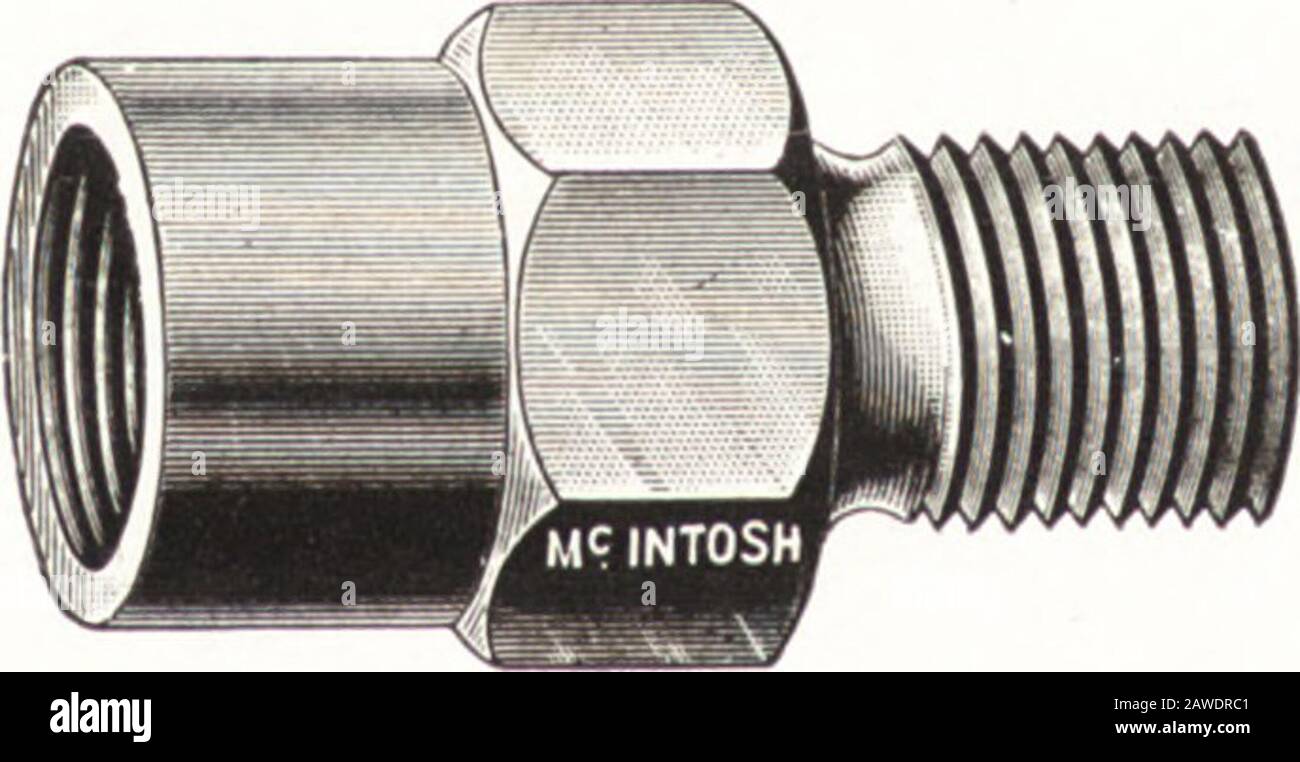 Catalogo di stereoticon, macchine per immagini di movimento, apparecchi di proiezione : prodotti ed importati dalla McIntosh Stereopticon Company . Prezzo, nichelato 0,60 dollari forgiato A Caldo, chiave in acciaio nichelato, 4% di lunghezza, ^-inchthick, angoli rotondi; non taglierà la tasca. Adattatori, con finitura elevata e placcatura nickle, ciascuno da 0,75 dollari Foto Stock