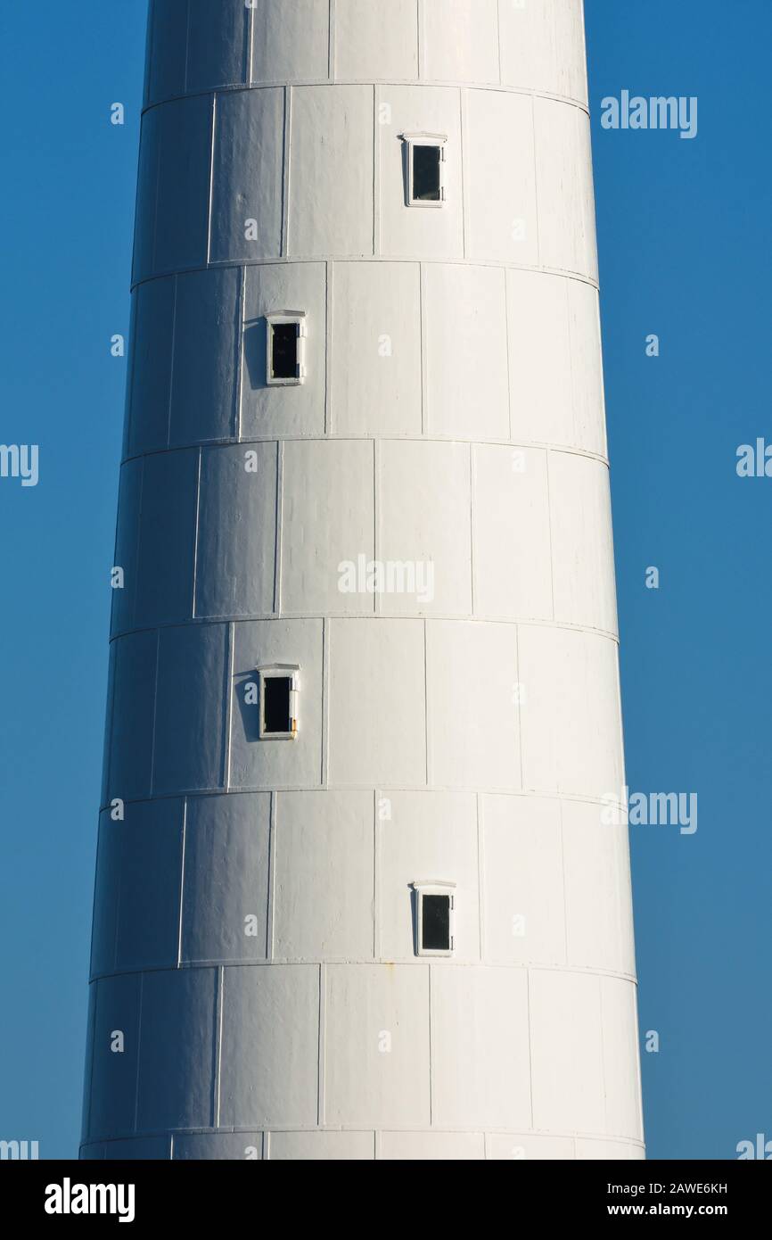Torreggiante Struttura White Lighthouse Tower Foto Stock