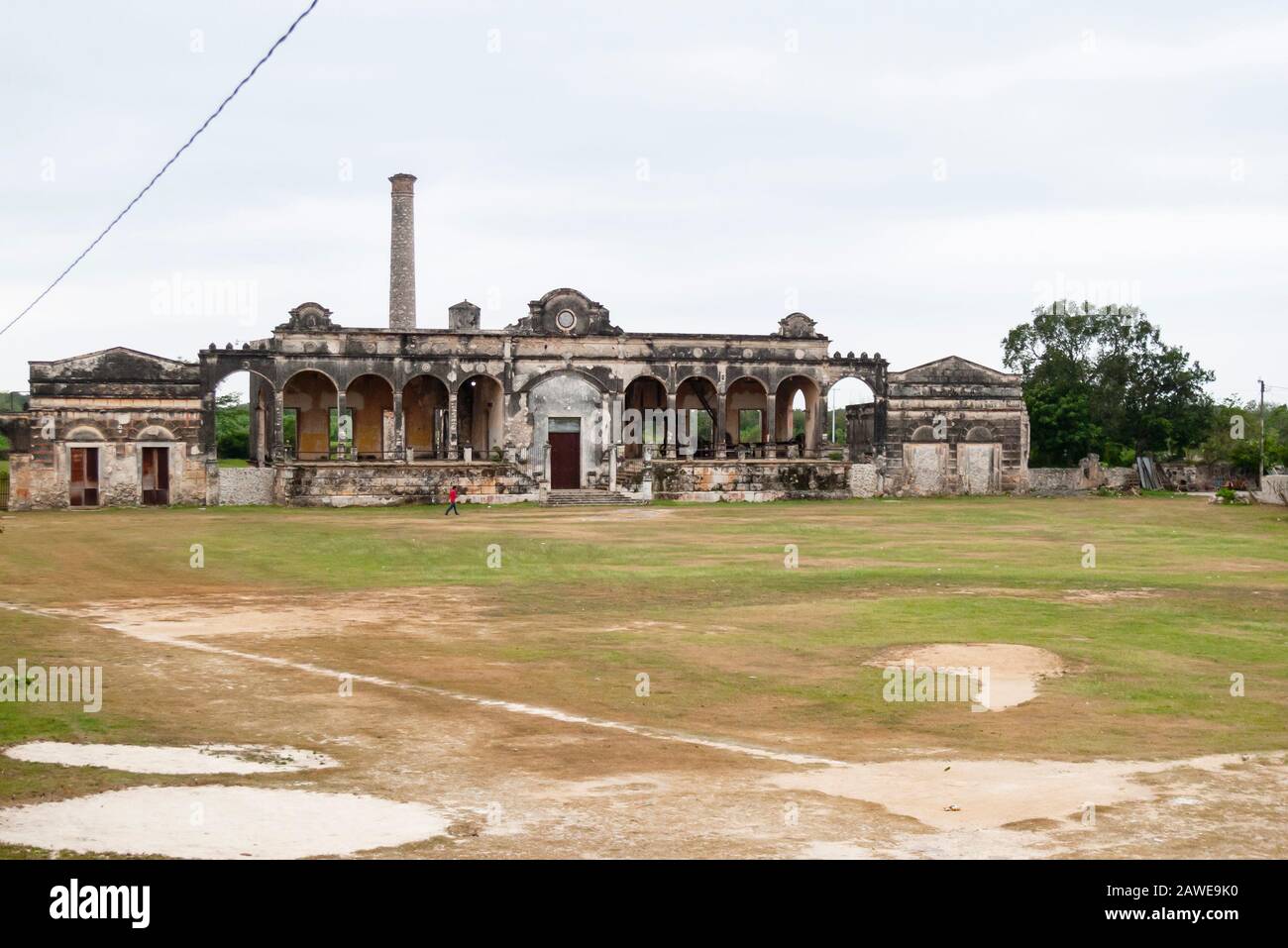 Yaxcopoil è una piantagione sisal o henequen che è ora un hotel museo con architettura d'epoca e mobili in Yucatan, Messico. Foto Stock
