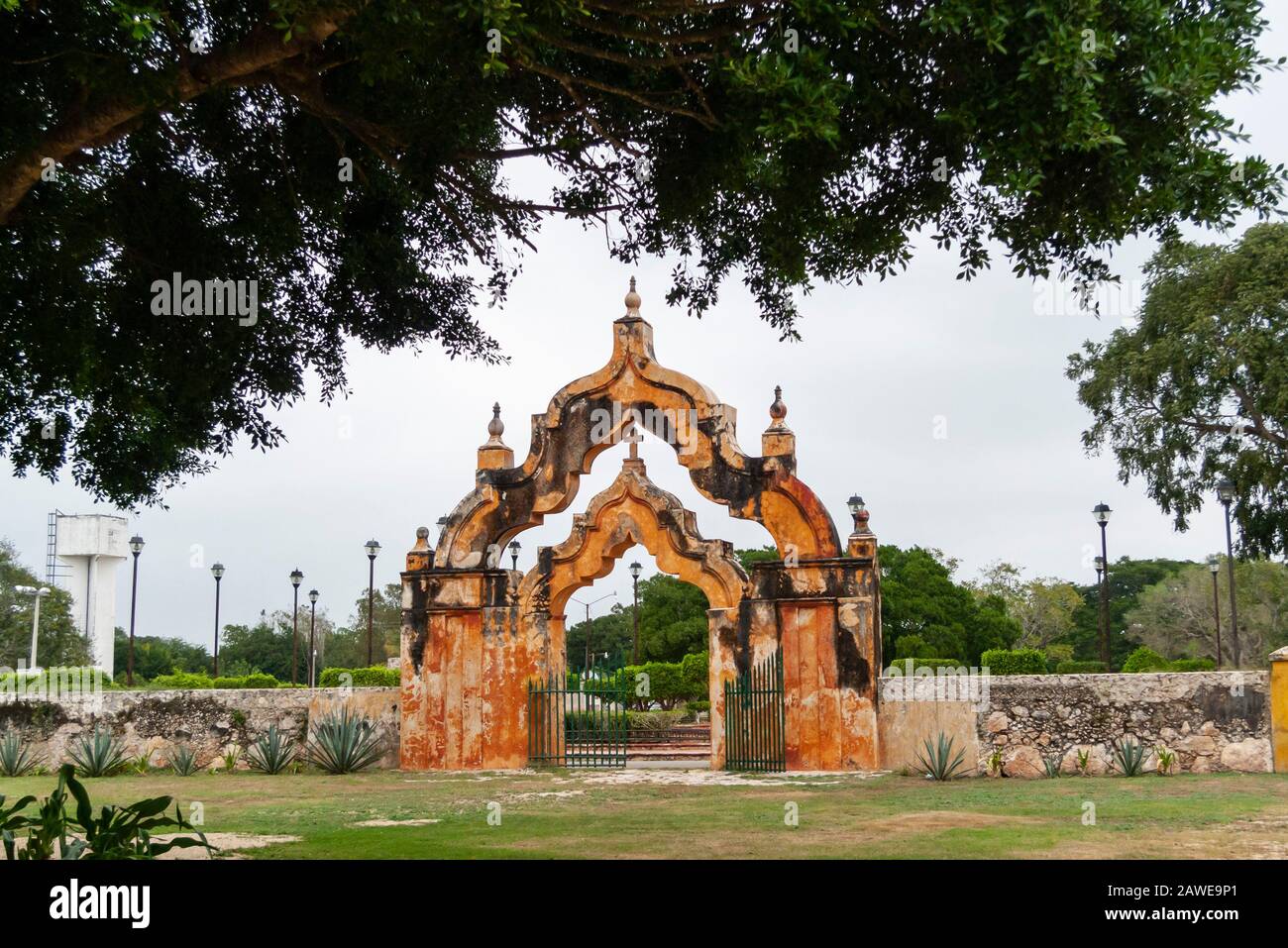 Yaxcopoil è una piantagione sisal o henequen che è ora un hotel museo con architettura d'epoca e mobili in Yucatan, Messico. Foto Stock