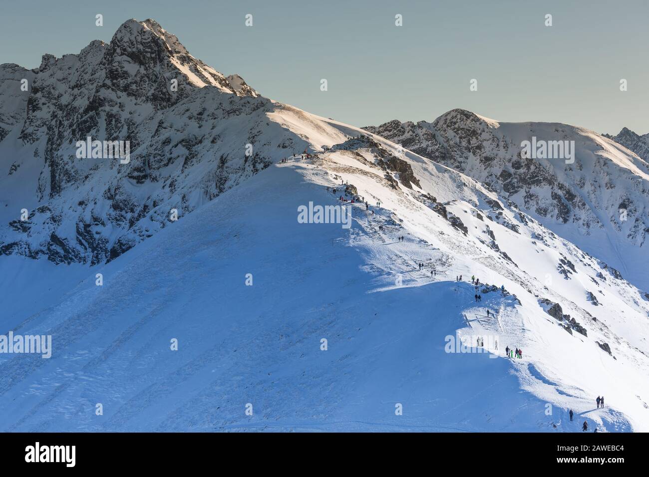 Inverno montagna in Polonia dal Tatra - Kasprowy Wierch Foto Stock