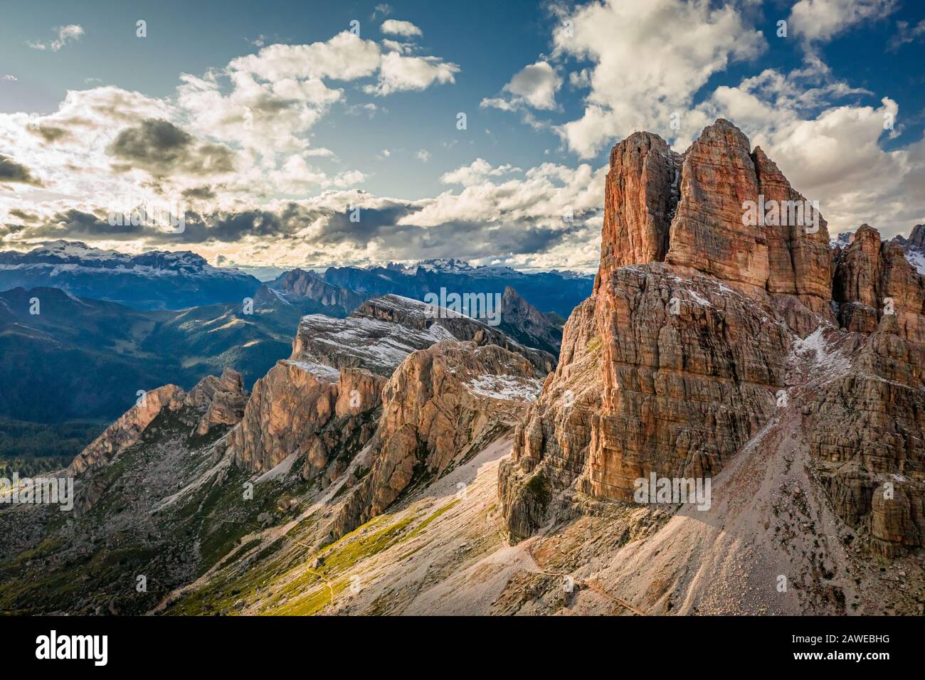 Rifugio nuvolau vicino al Passo Giau nelle Dolomiti Foto Stock