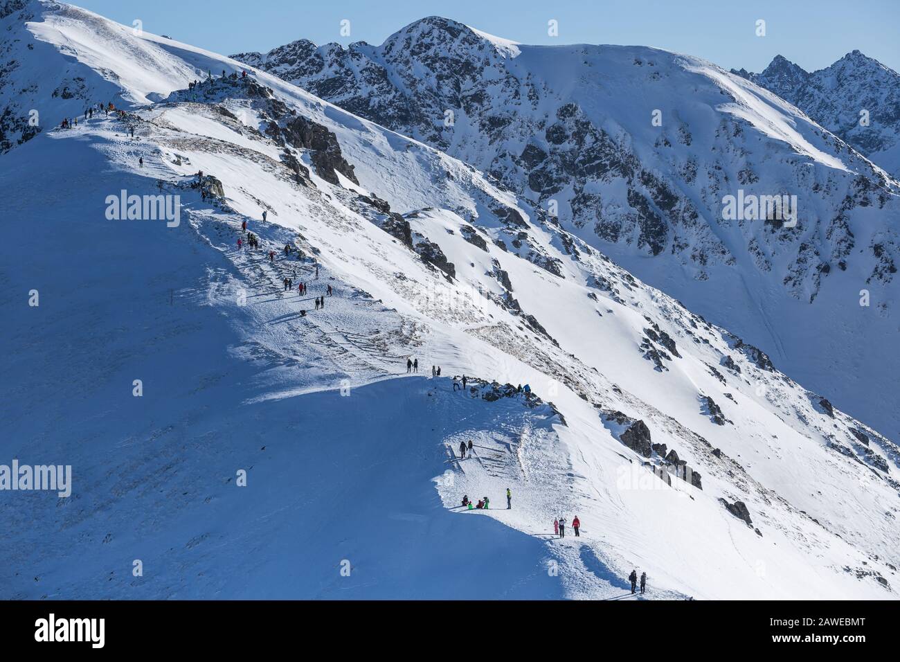 Inverno montagna in Polonia dal Tatra - Kasprowy Wierch Foto Stock