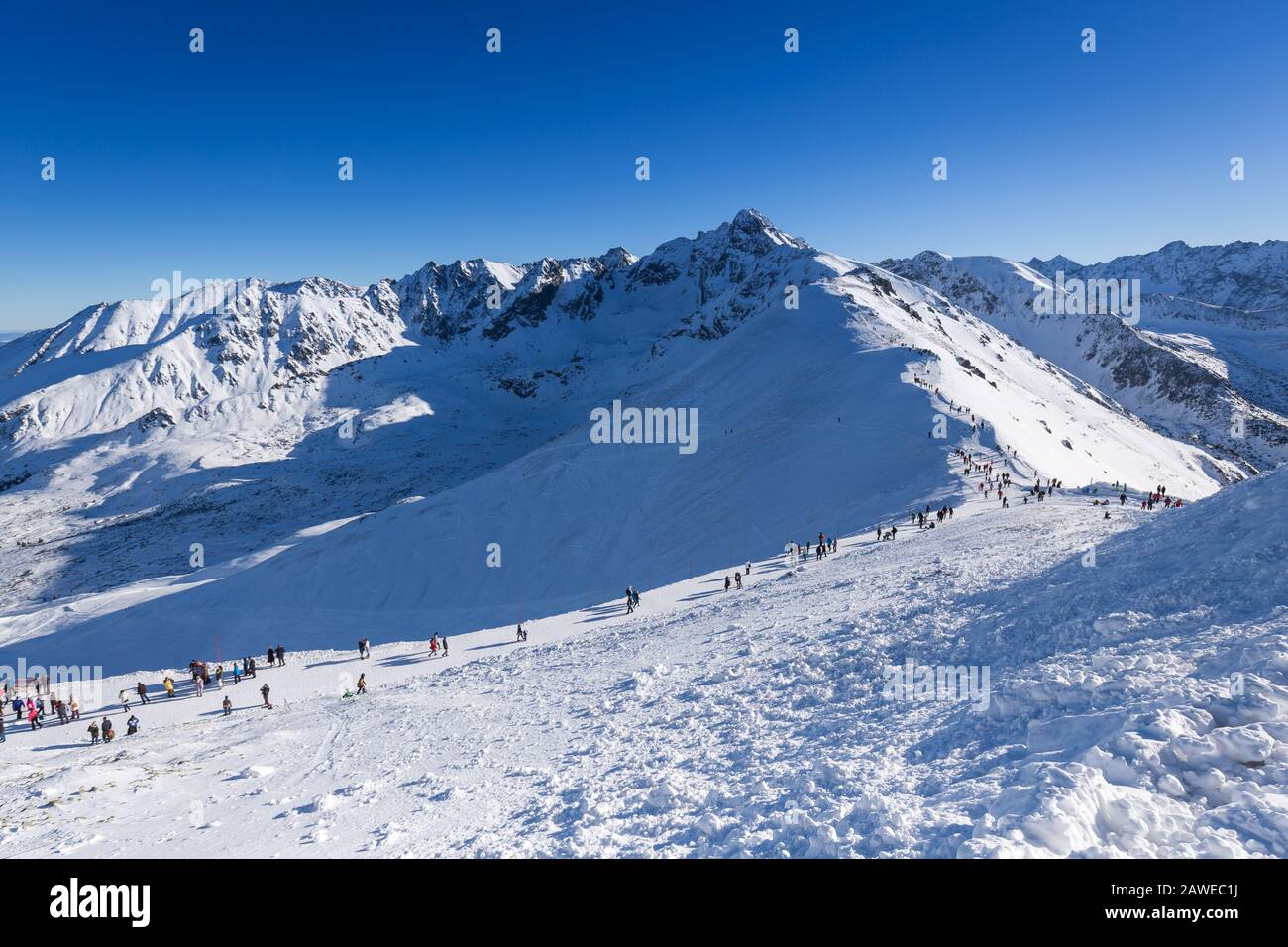 Inverno montagna in Polonia dal Tatra - Kasprowy Wierch Foto Stock