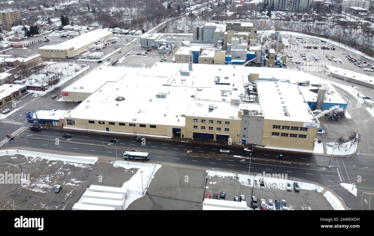 Labatt Brewery London Ontario Canada Aerial Foto Stock