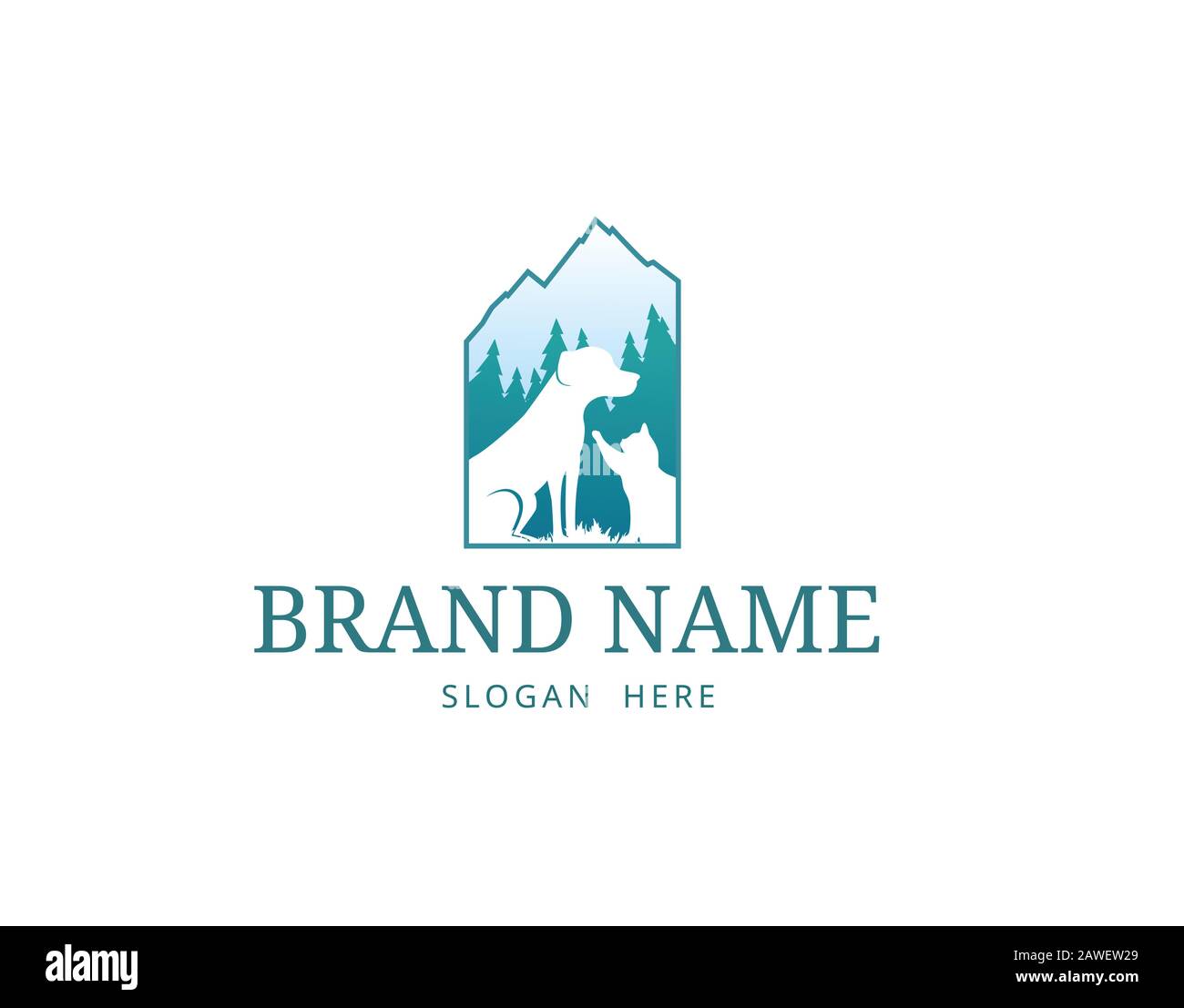 Logo veterinario. Disegno grafico vettoriale Illustrazione Vettoriale