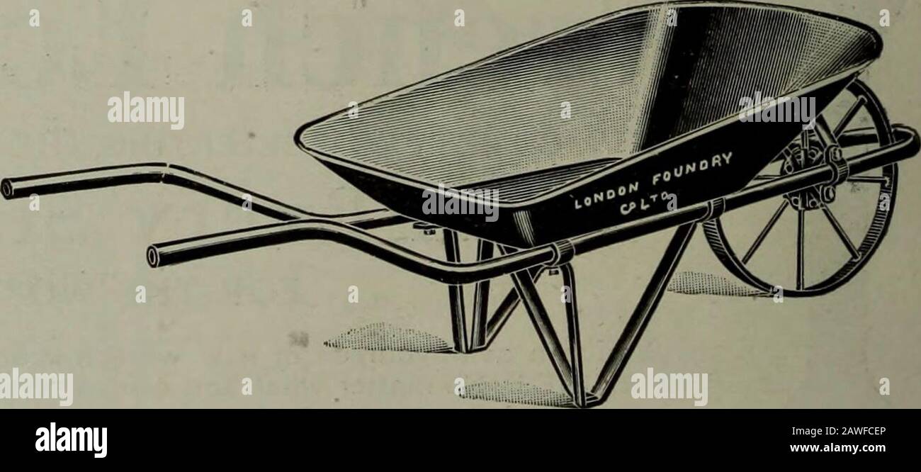 Merchandising Hardware Settembre-Dicembre 1911 . 190 Hamilton, ONT. MAKERS OF STERLING SEGHE U.S. Factory, Indianapolis, Ind. CARRIOLE per Ogni Scopo abbiamo tanti stili diversi: Bar-filari per ferrovia o costruzione di canali, giardino e fattoria, pietra, Metallo.Mortaio. Imprese Edili, Calcestruzzo, Ecc, Ecc. Inviare per Illustrated CatalogTHE LONDON FONDERIA CO., LTD. London • CanadaToronto Warehouse, 1 9 Jarvis St., F. J. Scbuch, Agente. Foto Stock