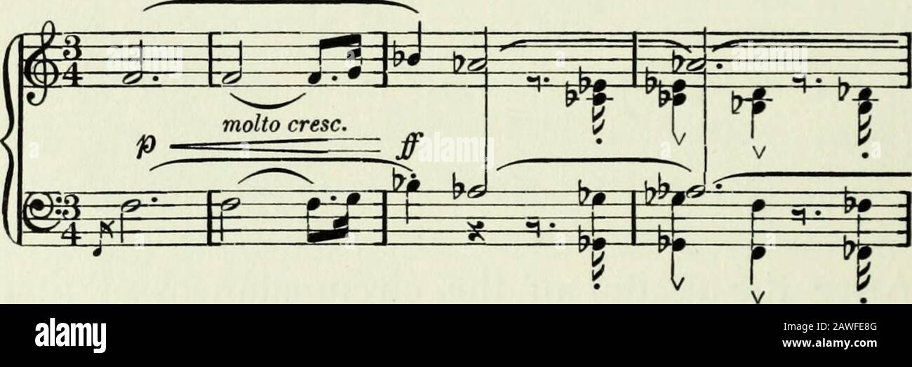 Tristan e Isolde di Wagner. Fcsg TE& & i¥l T f- T & m& ;rw ^LP-^ i ri*^k f ^ ?= Dopo il considerando delle circostanze di disinganno e dell'amore che ha trovato il porto nei loro cuori, Isolde dichiara di aver fissato un piano di vendetta, e ordina al suo com-panion di portarle un scrigno di fiali. Di questo seleziona la pozione della morte e com- [*93] chap, vi] TRISTAN E ISOLDE [la musica mandi Brangana per versarla in un goblet.Then Kurwenal appare, per annunciare il theirapproach al porto e per avvertire le donne di mettersi in condizione di terra. Isolde,rifiuto minaccioso di accompagnare Tris Foto Stock