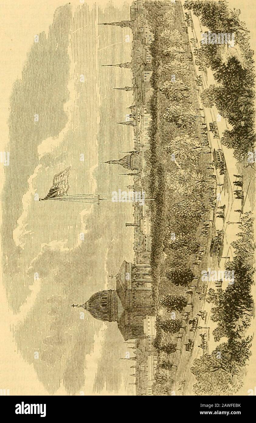 La guida tascabile illustrata dello straniero a Philadelphia, abbracciando una descrizione dei principali oggetti di interesse dentro e intorno alla città, con le indicazioni per raggiungerli. Piazza hwest, arido sotto il nome di thisname ceduta alla città da William Penn, Si estende da Vine Street a nord fino a Race Street a sud e a ovest da EighteenthStreet, abbracciando un'area di oltre 7 ettari. È accessibile dalla parte settentrionale della città dalle auto Della Diciassettesima strada, e da thelines che attraversano e si scambiano con La Diciassettesima linea di strada; da ovest dalle automobili di via di Callowhill, che passano Foto Stock