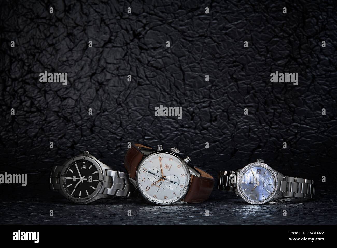 Tre Orologi Tag Heuer Foto Stock