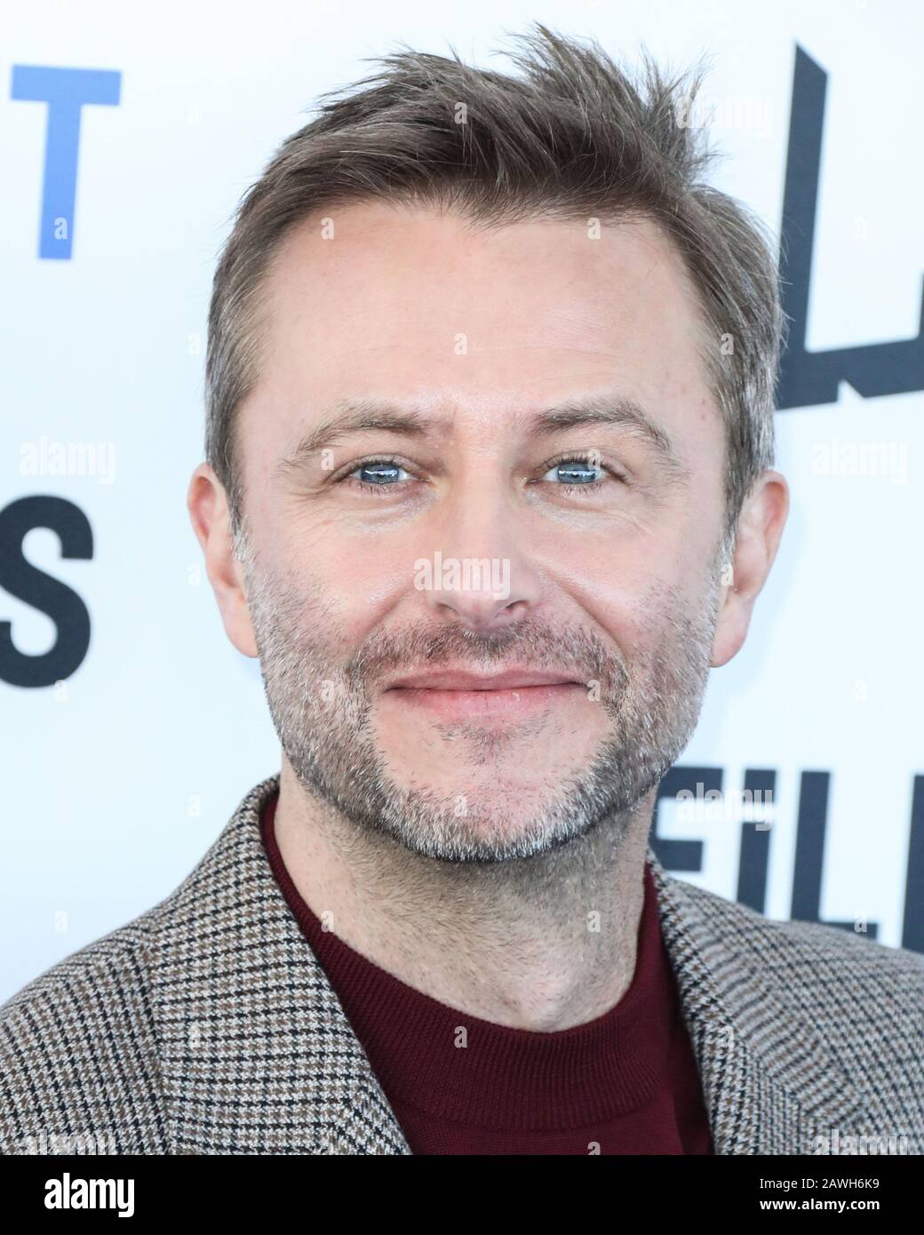 Santa MONICA, LOS ANGELES, CALIFORNIA, USA - 08 FEBBRAIO: Chris Hardwick arriva al 2020 Film Independent Spirit Awards tenutosi presso la spiaggia di Santa Monica l'8 febbraio 2020 a Santa Monica, Los Angeles, California, Stati Uniti. (Foto Di Xavier Collin/Agenzia Stampa Immagini) Foto Stock