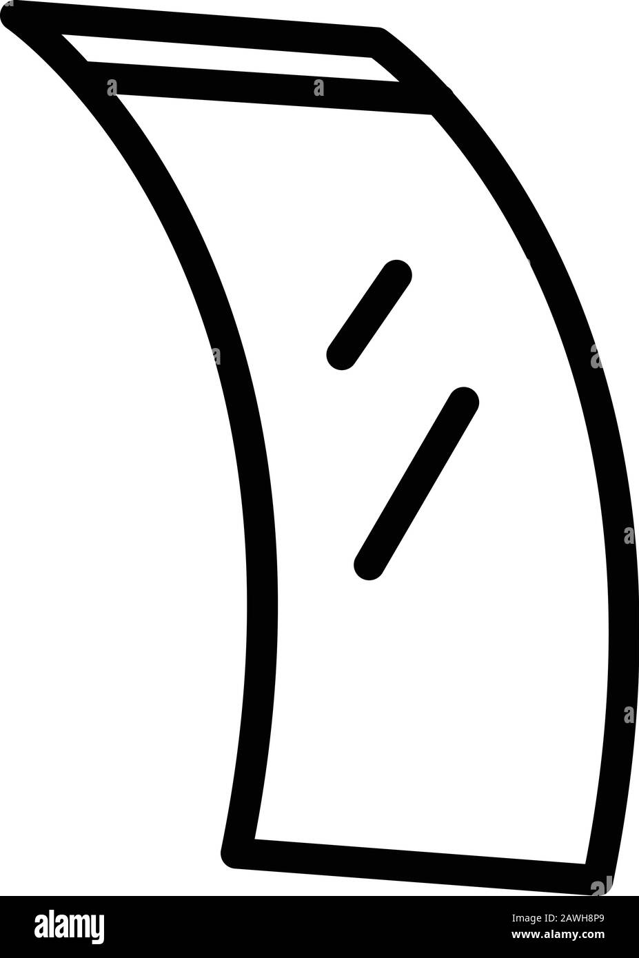 Icona dello schermo Smart Flex, stile di contorno Illustrazione Vettoriale