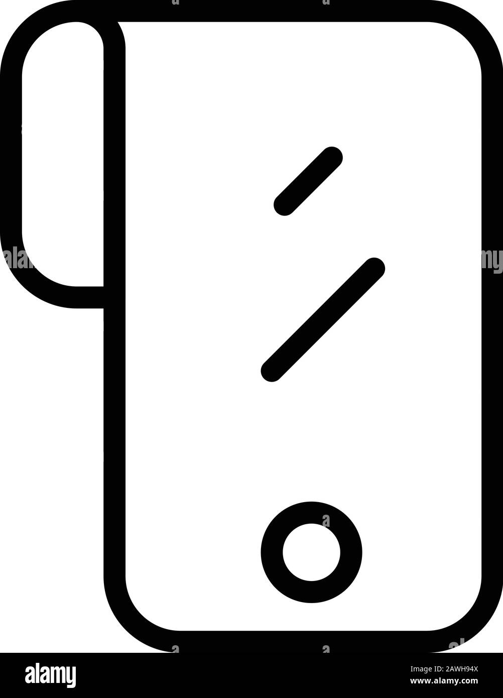 Icona futuristica dello schermo flessibile, stile di contorno Illustrazione Vettoriale