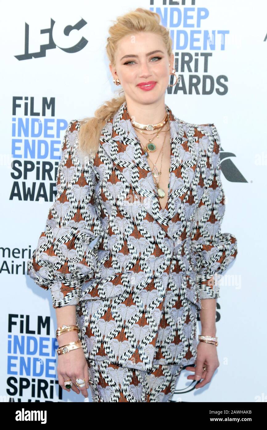 8 febbraio 2020, Santa Monica, California, USA: Amber HEARD al 2020 Film Independent Spirit Awards alla spiaggia di Santa Monica. (Credit Image: © Kay Blake/Zuma Wire) Foto Stock