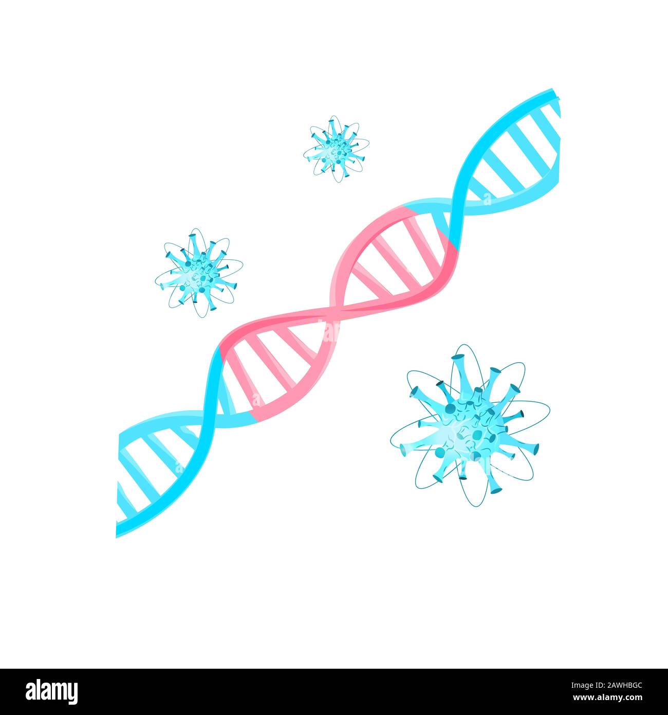 Illustrazione del vettore di rischio sanitario per la pandemia di malattia molecolare MERS-cov del virus influenzale fluttuante delle cellule wuhan coronavirus 2019-nCoV Illustrazione Vettoriale