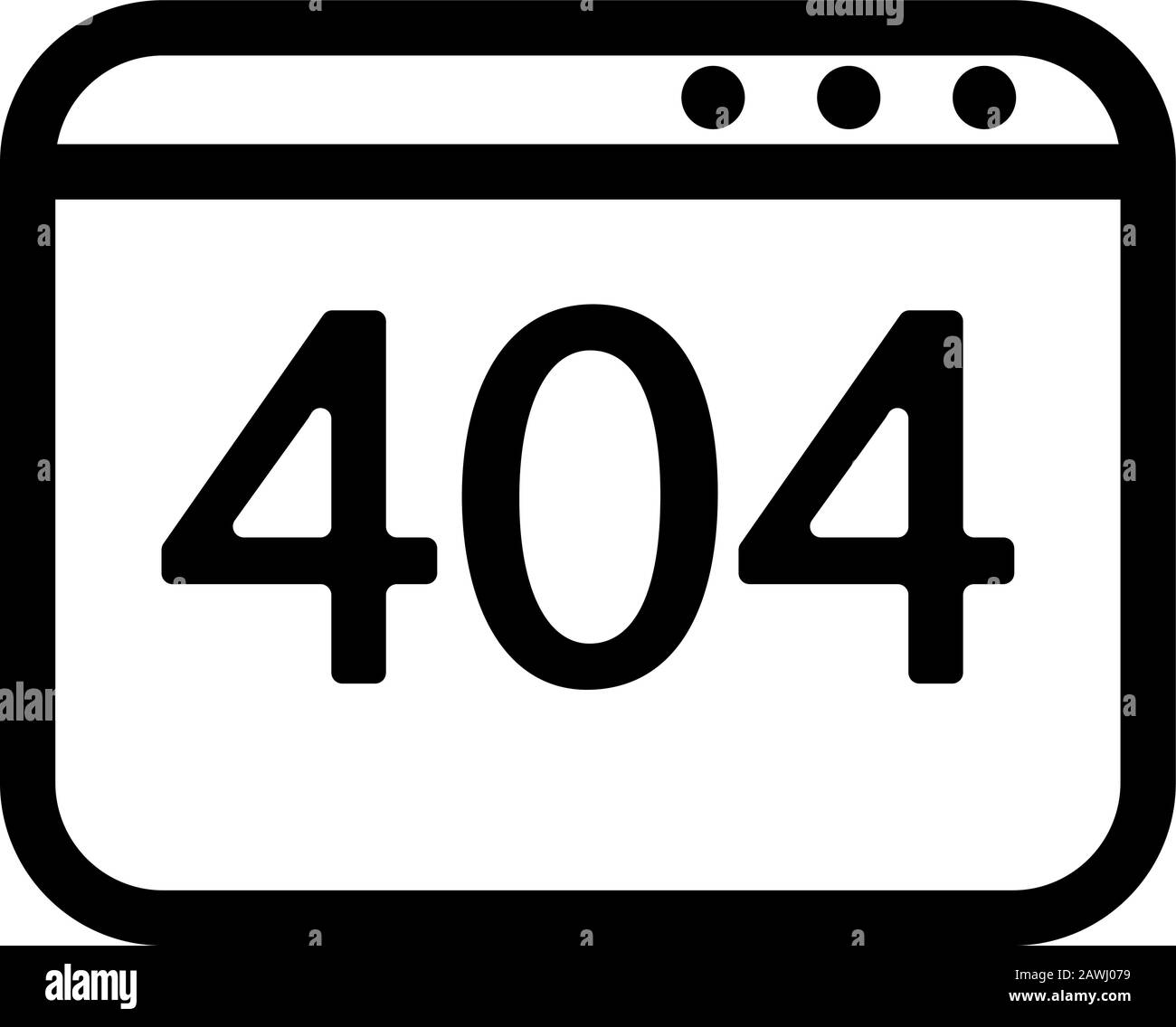 Vettore icona bug browser. Illustrazione del simbolo del contorno isolato Illustrazione Vettoriale