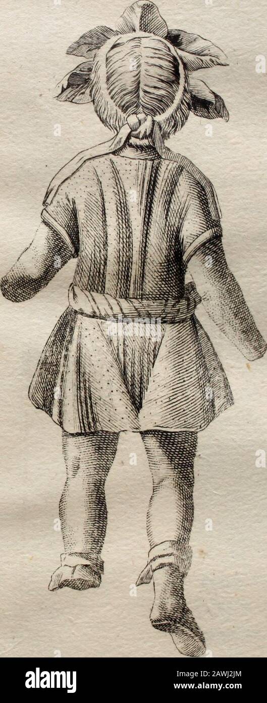 Delle antichitá italiche . LIBRO SECONDO. 89 Potrebbe tale statua rappresentare ini comico, cioè un Istrio-ne , o attore, o poeta • il vestito , o tonaca si vede nellefigure comiche del Terenzio stampato a Urbino sul anticoCodice del Vaticano, e prima pubblica con stampi altisime altemaschere dal , Ficoroni nel bel de la scenici* ( ! ) ;per esempio è vestito Sosia nelp Andria , e così Cherea nellEunuco. Si osserva però, che tanto nel Terenzio , che nellibro de Larvis , le figure hanno o i piedi scalzi, o le sole e yche noi dimimo piantile ; quando nella nostra cè il calceo, pernon Foto Stock