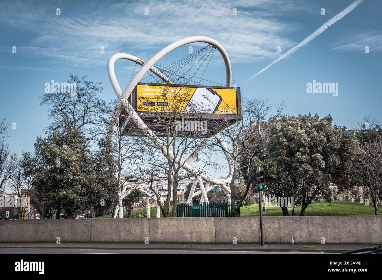 Imponente e iconica struttura rotonda di Wandsworth Foto Stock