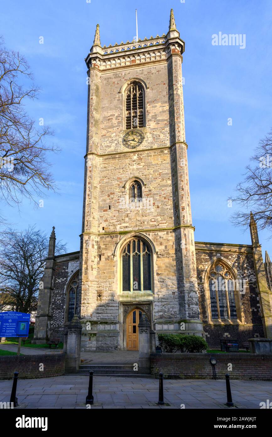 Chiesa Parrocchiale Di All Saints, High Wycombe, Buckinghamshire, Inghilterra, Regno Unito. Foto Stock