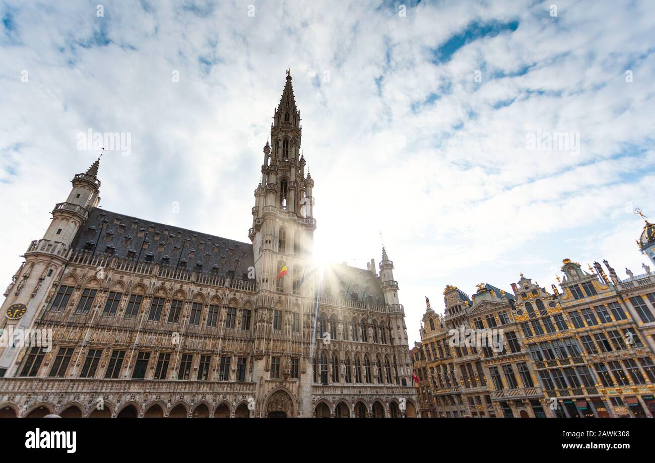 La Grand Place di Bruxelles, in Belgio Foto Stock