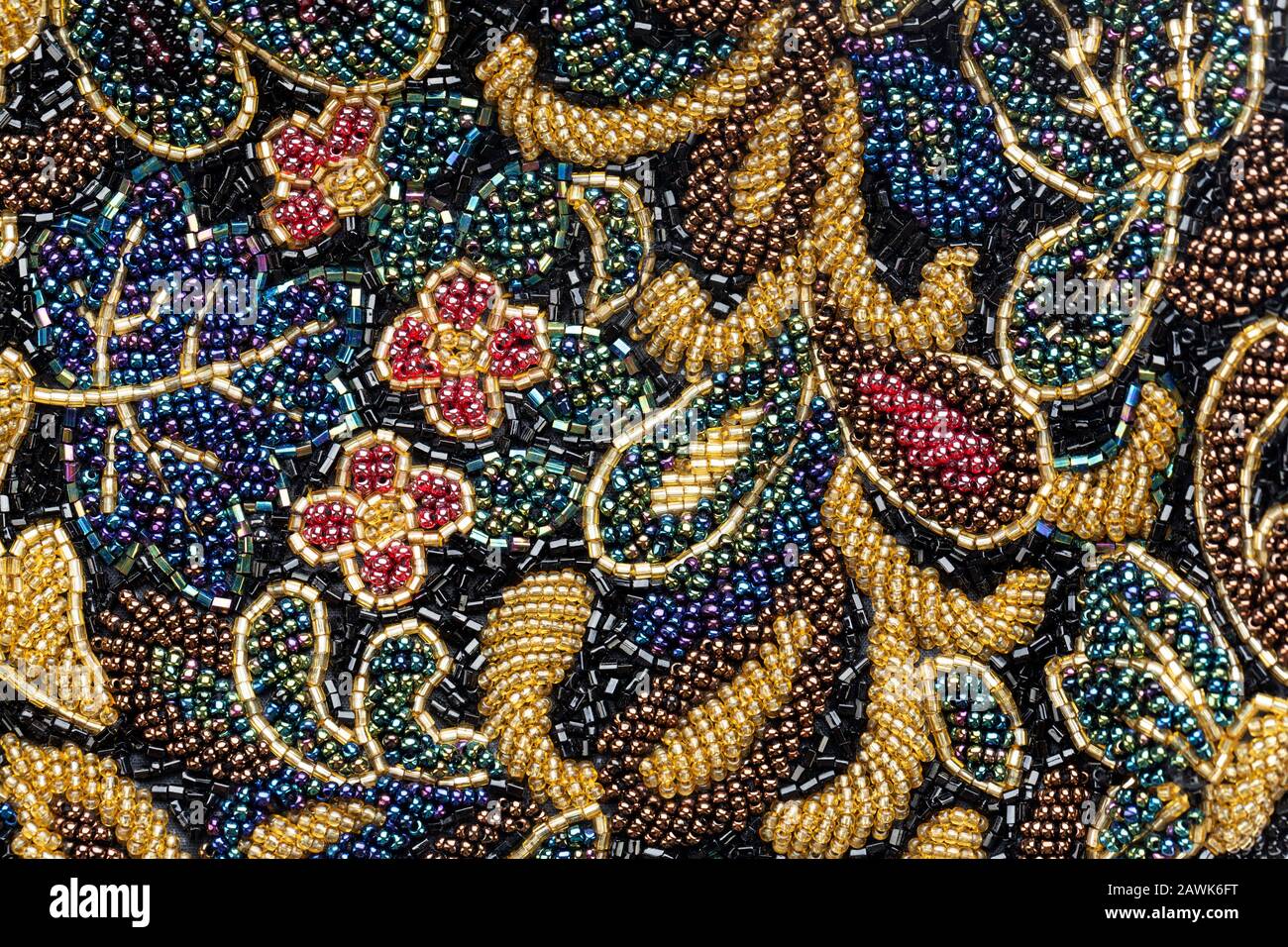 sfondo con più perline. fiori vintage patterns. posto per testo Foto Stock