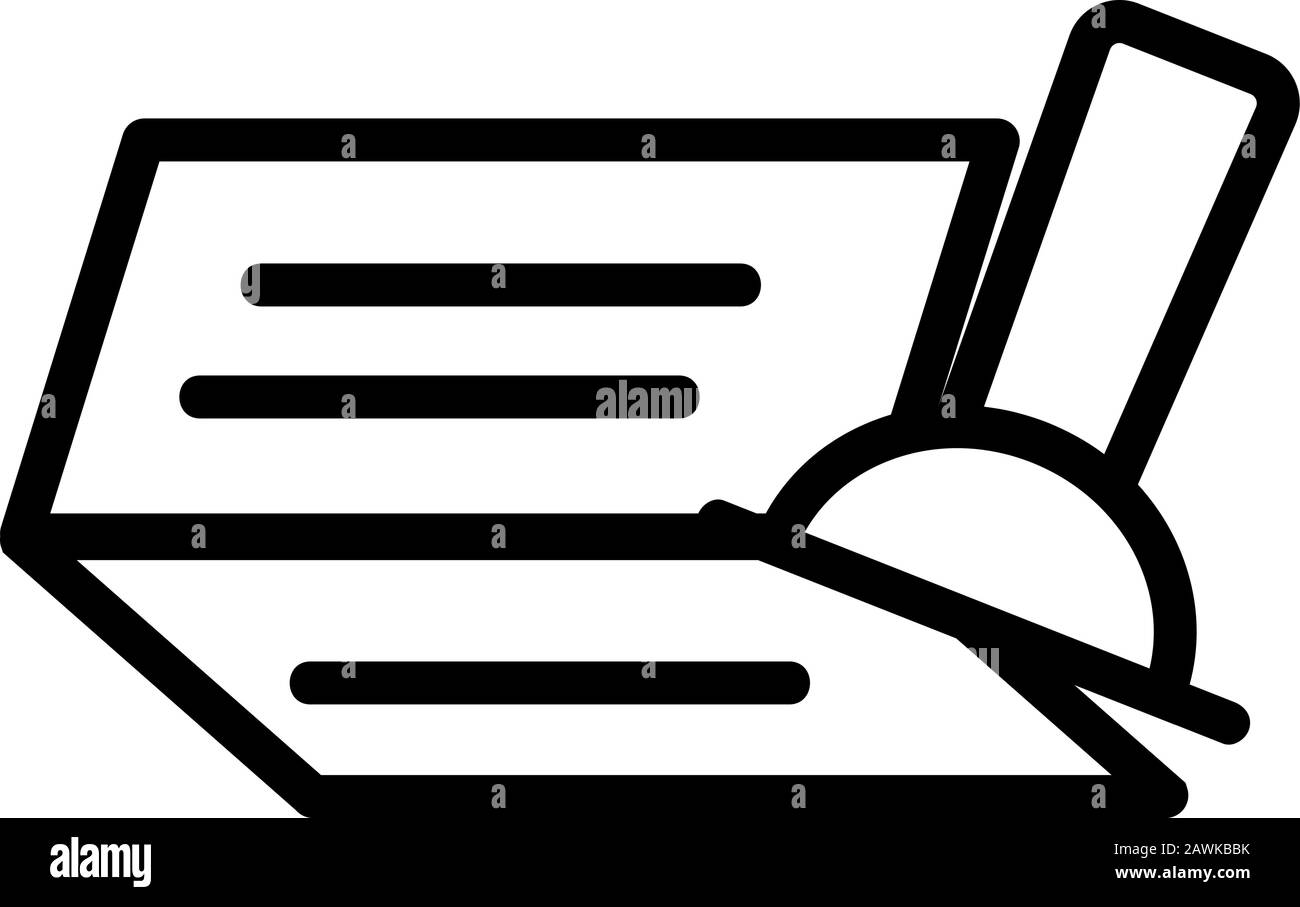 Icona di passaporto vettore. Isolate il simbolo di contorno illustrazione Illustrazione Vettoriale