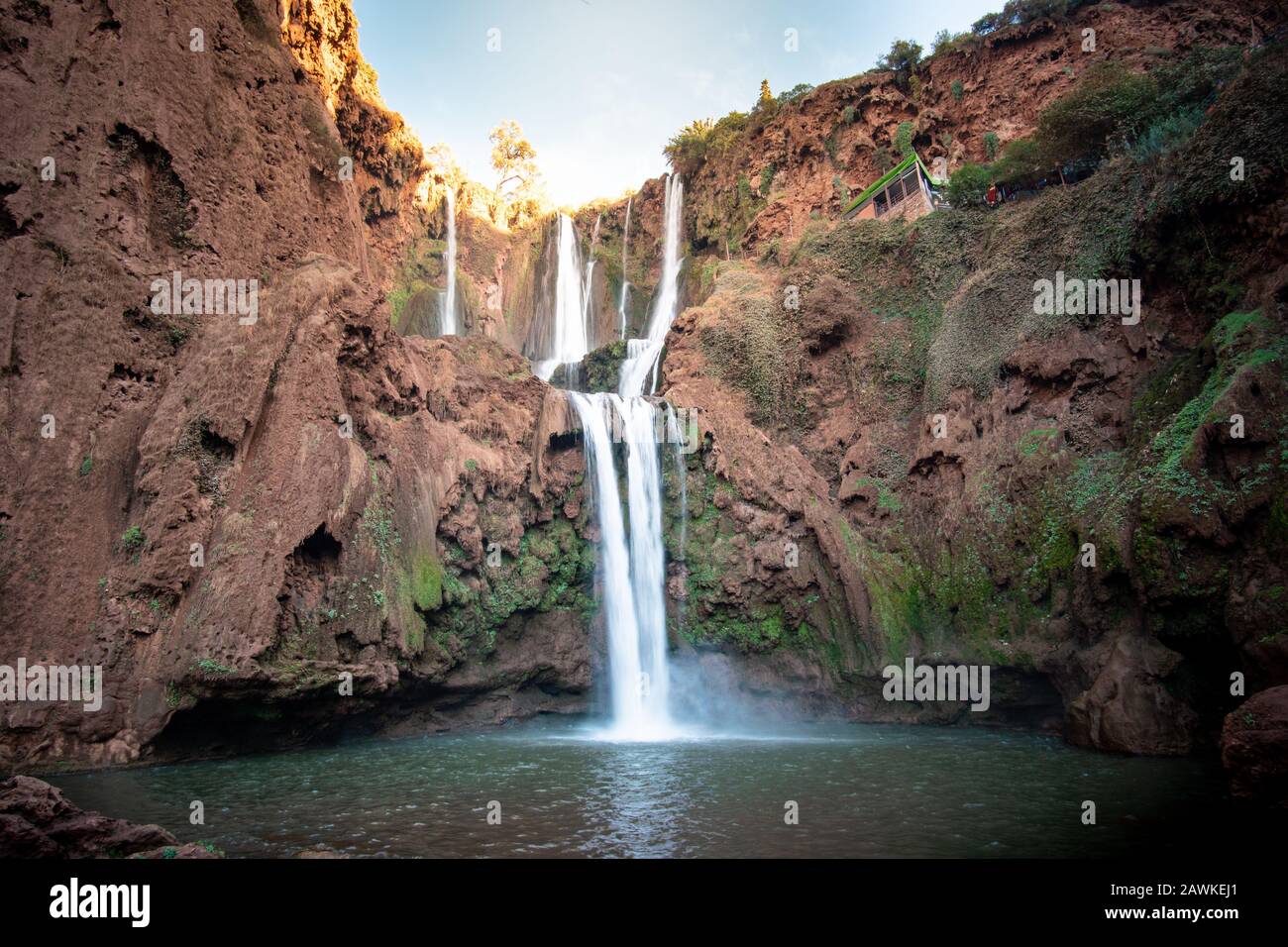 Cascate di Ouzoud - cascata nelle montagne dell'Atlante, Marocco Foto Stock