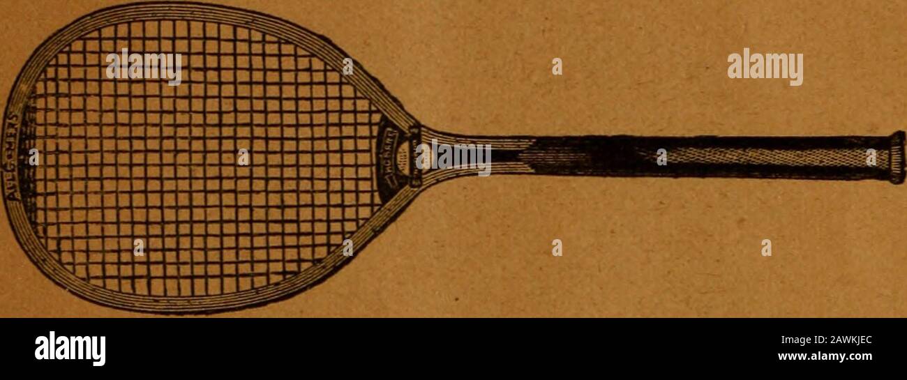 Il gioco del tennis in erba e come giocare . 1 N. 0. Spaldings 1893 Torneo  Ball è offeredto giocatori come la palla da tennis più perfetta e uniforme  sul mercato. È